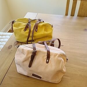 Liebeskind Beige and Yellow Pokola Leather Bags X2